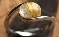 发晶戒指款式推荐 金发晶戒指、镀925银戒指、天然红发晶戒指