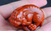 极品南红貔貅瑞兽雕件赏析